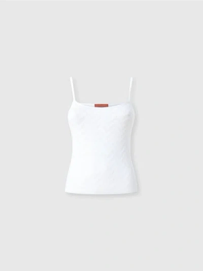 Missoni Tonal Chevron Tank Top In White