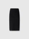 Shop Missoni Tonaler Midirock Aus Baumwolle Und Zick-zack-viskose Mit Schlitz In Black