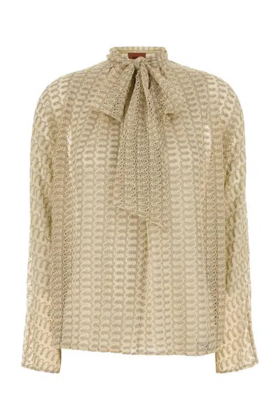 Missoni Tonal Lace Raschel Blouse In Multicoloured