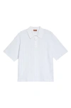 Missoni Zigzag-woven Polo Shirt In Bright White