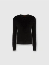 Missoni Crew Neck Sweater With Chevron Pattern In Black