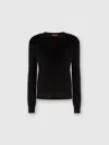 Missoni Crew Neck Sweater With Chevron Pattern In Black