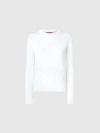 Missoni Tone-on-tone Chevron Crewneck Sweater In White