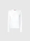 Missoni Chevron-knit Crew-neck Sweater In White