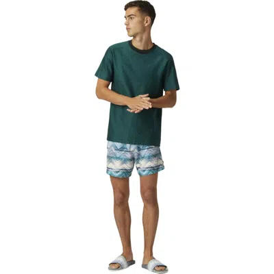 Missoni Tone-on-tone Zig Zag Cotton Jersey Crewneck T-shirt In Green