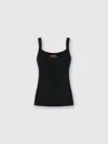 Missoni Ton-in-ton-tanktops Aus Baumwolle Und Viskose Im Zickzack In Black
