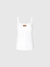 Missoni Tone-on-tone Zigzag Cotton And Viscose Tank Tops In White