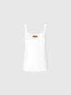 Missoni Tone-on-tone Zigzag Cotton And Viscose Tank Tops In White