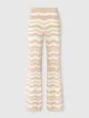 Missoni Tone-on-tone Zigzag Pants In Beige