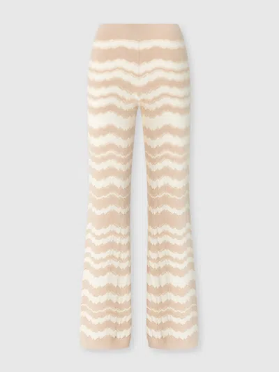 Missoni Tone-on-tone Zigzag Pants In Beige