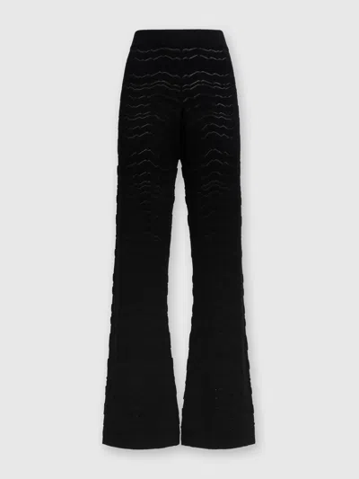 Missoni Tone-on-tone Zigzag Pants In Black