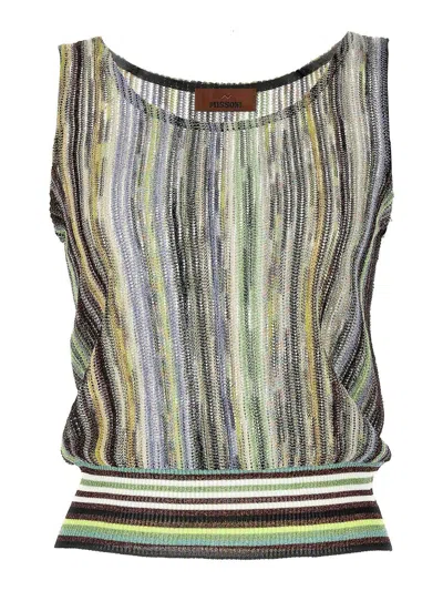 Missoni Striped Lam Top In Multi