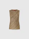Missoni Criss-cross Tartan Crew Neck Top In Multi