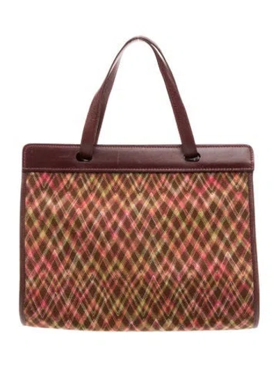 Pre-owned Missoni Top Handle Bag In Brown
