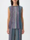 Missoni T Stripe Slvls High Nk Top In Bunt