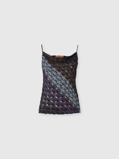 Missoni Top Mit Spitzenmotiv Und Drapiertem Ausschnitt In Mehrfarbig