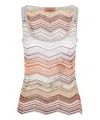 Missoni Viscose Tank Top In Multicolor