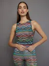Missoni Zigzag-print Performance Tank Top In Multicolor