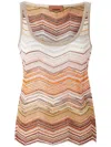 Missoni Viscose Tank Top In Multicolour