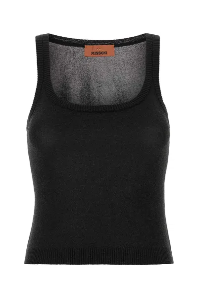 Missoni Black Viscose Tank Top