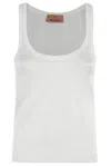 Missoni Sparkle Scoop Neck Sweater Tank In White