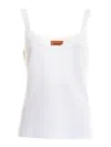 Missoni Raschel Knit Top With Tone-on-tone Zigzag Pattern In White
