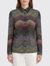 Missoni Sequin-embellished Zigzag Metallic-knit Shirt In Multi