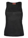 Missoni Metallic-threading Scoop-neck Tank Top In Black
