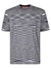 Missoni Man T-shirt Midnight Blue Size Xxl Cotton In Black