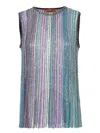 Missoni T Stripe Slvls High Nk Top In Multicolor