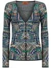 Missoni Abstract Fantasy Buttoned Cardigan With Contrasting Edge In Multicolour