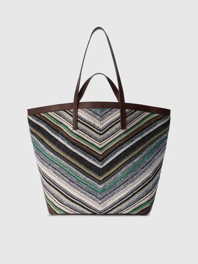 Missoni Tote Bag In Cotton Blend In Multi