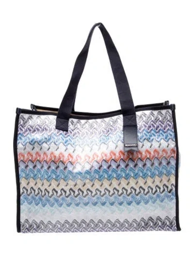 Pre-owned Missoni Tote In Blue