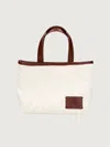 Shop Missoni Tote Small Canvas In Canvas Ivory