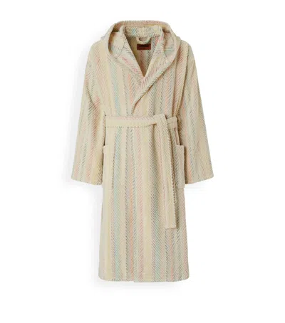 Missoni Towelling Herringbone Harmony Robe In Neutral