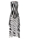 Missoni Black And White Abstract Print Sleeveless Bodysuit In Black