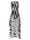 Missoni Black And White Abstract Print Sleeveless Bodysuit In Gray