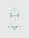 Missoni Triangle Bikini In Viscose With Floral Motif In Multi