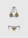 Missoni Multicolor Bikini With All-over Zig Zag Motif In Viscose Woman In Multicoloured