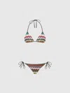 Missoni Chevron-pattern Triangle Bikini Set In Multi