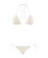 Missoni Triangle Bikini In Lame Viscose With Raschel Workmanship In Neutral
