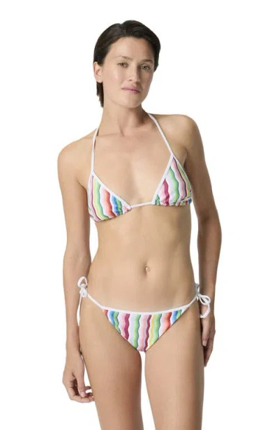 Missoni Triangle Bikini In Terry Cloth With Zigzag Print In Multi