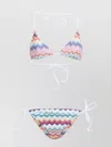 Missoni Triangle Bikini Set Adjustable Strap Top In Multi
