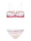 Missoni Wave Knitted V-wire Bikini Top In Multicolour
