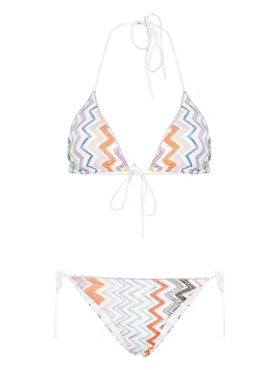 Missoni Triangle Bikini Set In Tan