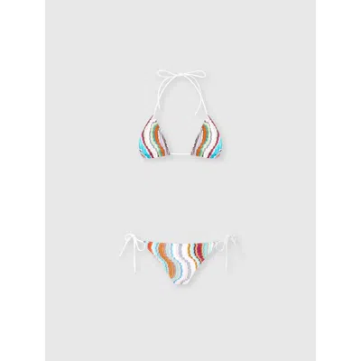 MISSONI MISSONI TRIANGLE BIKINI WITH LAMÉ WAVE MOTIF