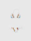 Missoni Triangle Bikini Swimsuit With Lamé Wave Pattern In Multicoloured