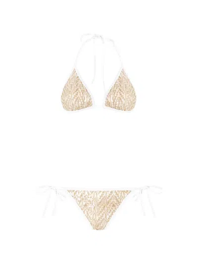 Missoni Triangle-cup Bikini Set In Neutral