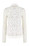 Missoni Tridimensional Chevron Stitch Sweater In White