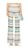 Missoni Multicolor Trousers In Multi Blue  Brown & Yellow